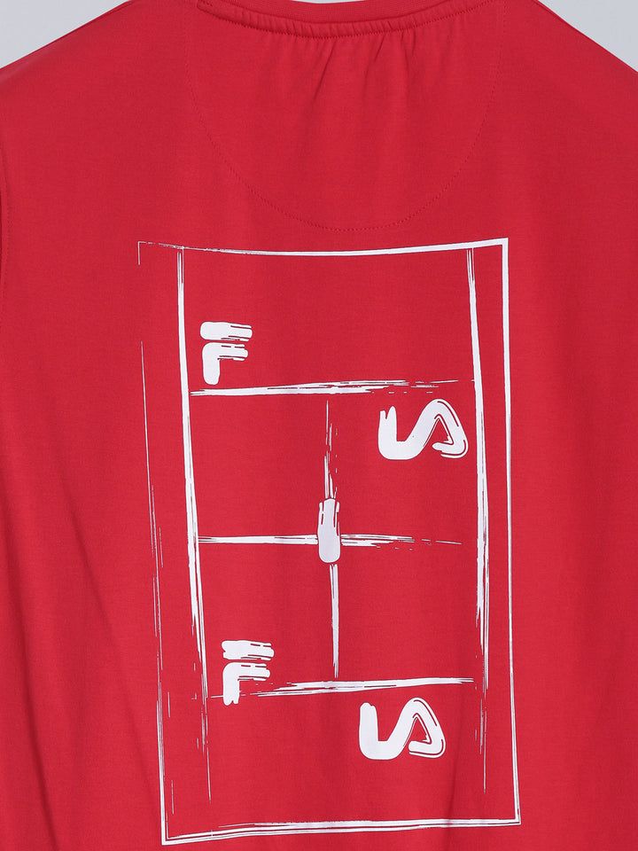 Fila Men Red T-Shirt Slim Fit