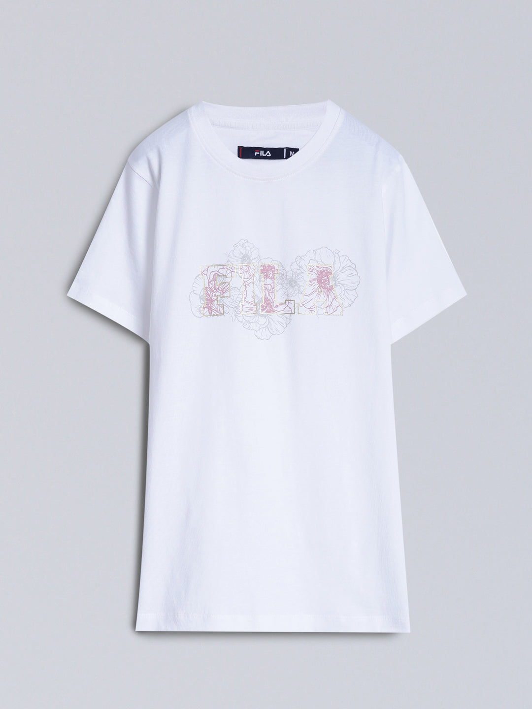 Fila Women White T-Shirt Relaxed Fit
