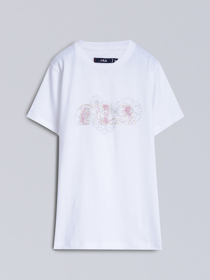 Fila Women White T-Shirt Relaxed Fit