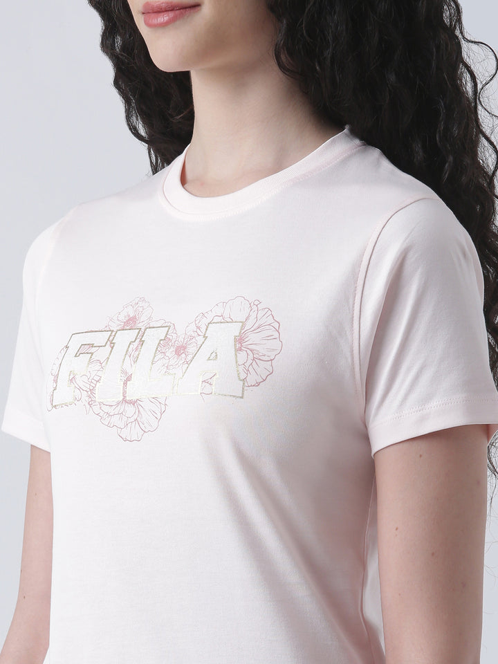 Fila Women Pink Sorbet T-Shirt Relaxed Fit