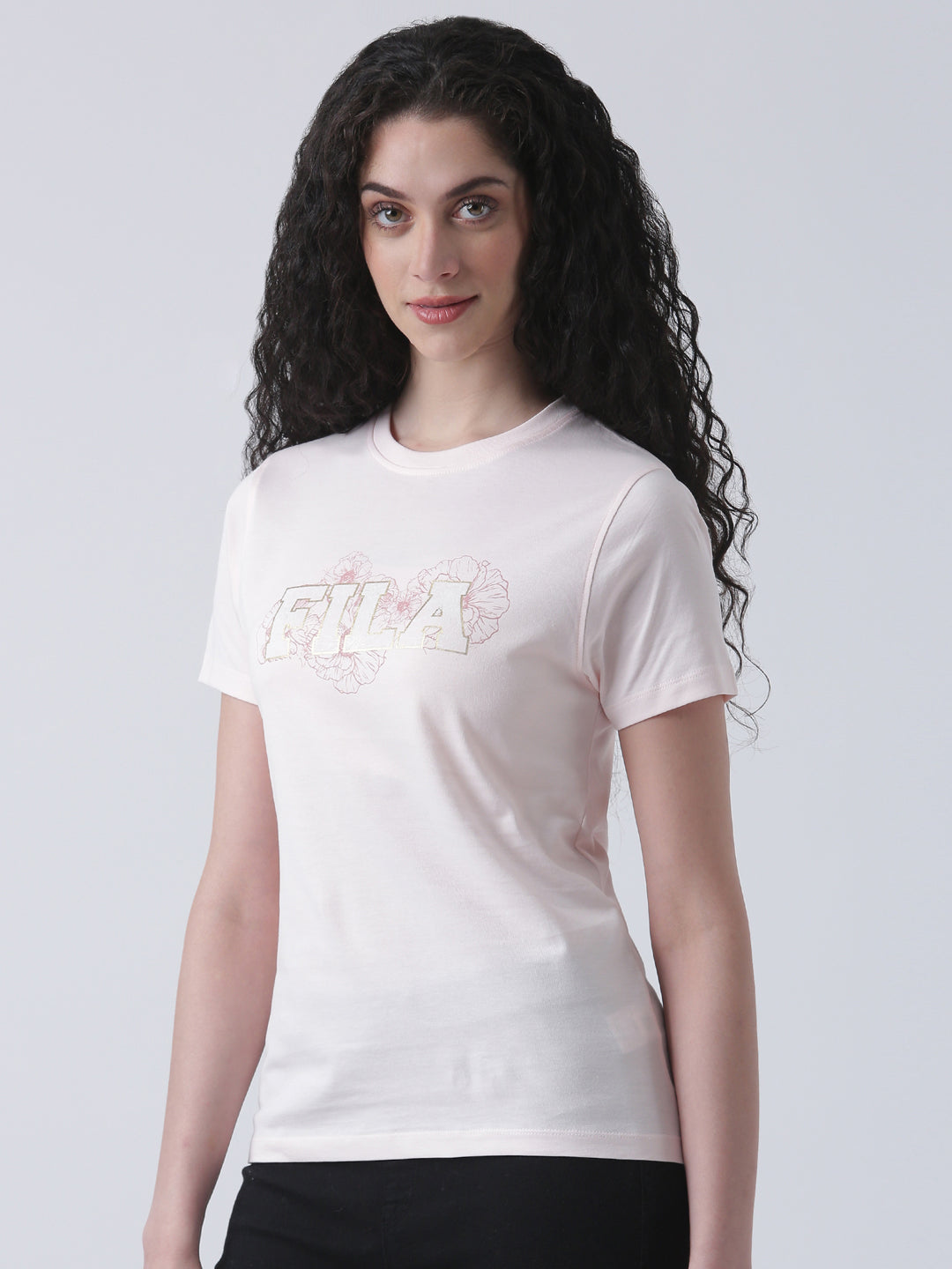 Fila Women Pink Sorbet T-Shirt Relaxed Fit