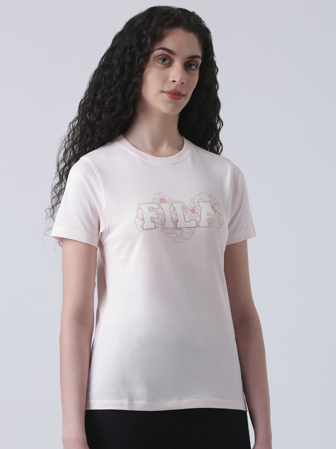Fila Women Pink Sorbet T-Shirt Relaxed Fit