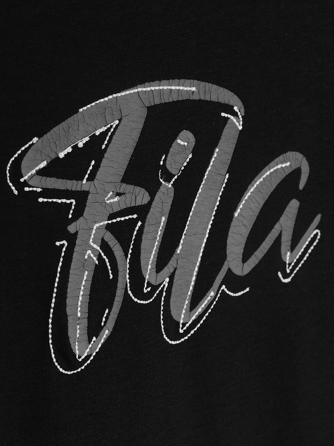 Fila Women Black Top & T-Shirt Comfort Fit