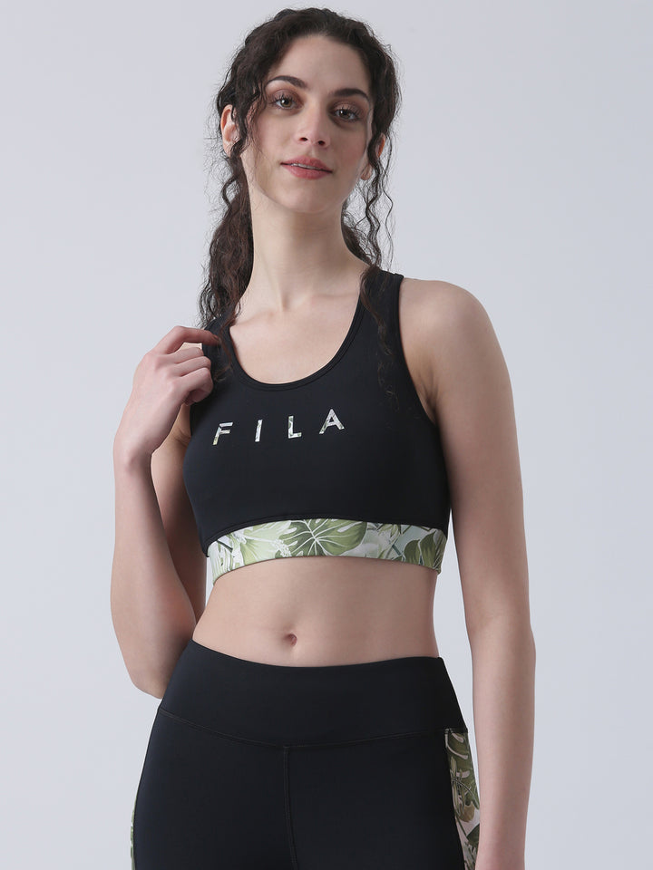 Fila Women Black Sports Bra Regular Fit