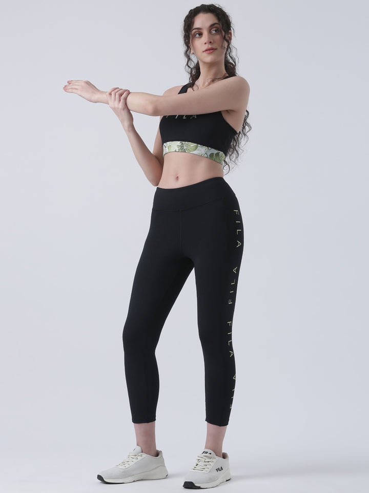 Fila Women Black Leggings Fitted