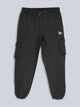 Fila Unisex Black Trackpant & Jogger Loose Fit