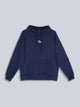 Fila Unisex Navy Blue Hoodie Loose Fit