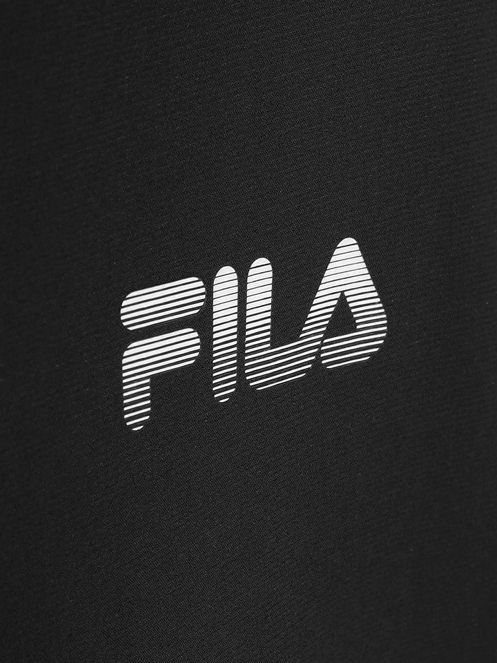 Fila Men Black Hoodie Regular Fit