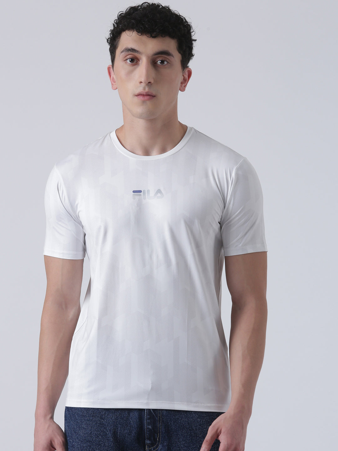 Fila Men White T-Shirt Regular Fit