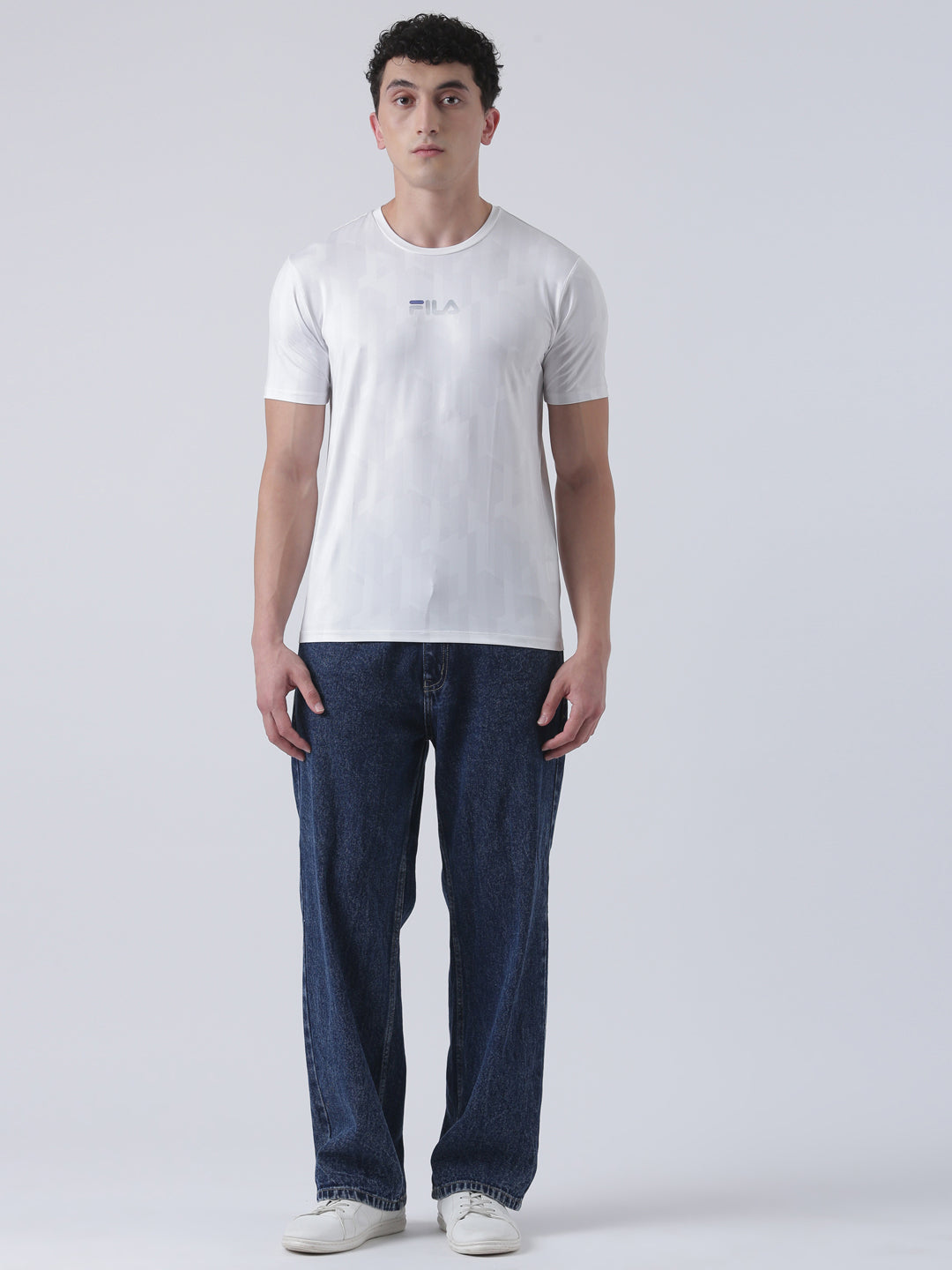 Fila Men White T-Shirt Regular Fit