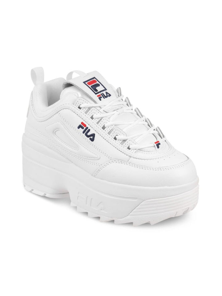Fila Womens Disruptor II Wedge White Sneakers