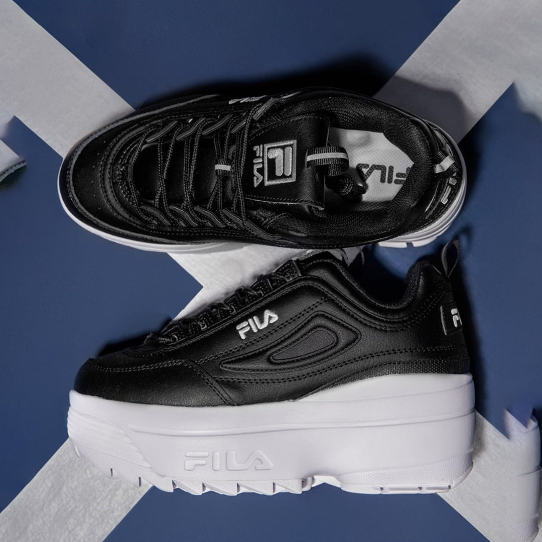 Fila Womens Disruptor II Wedge Black Sneakers
