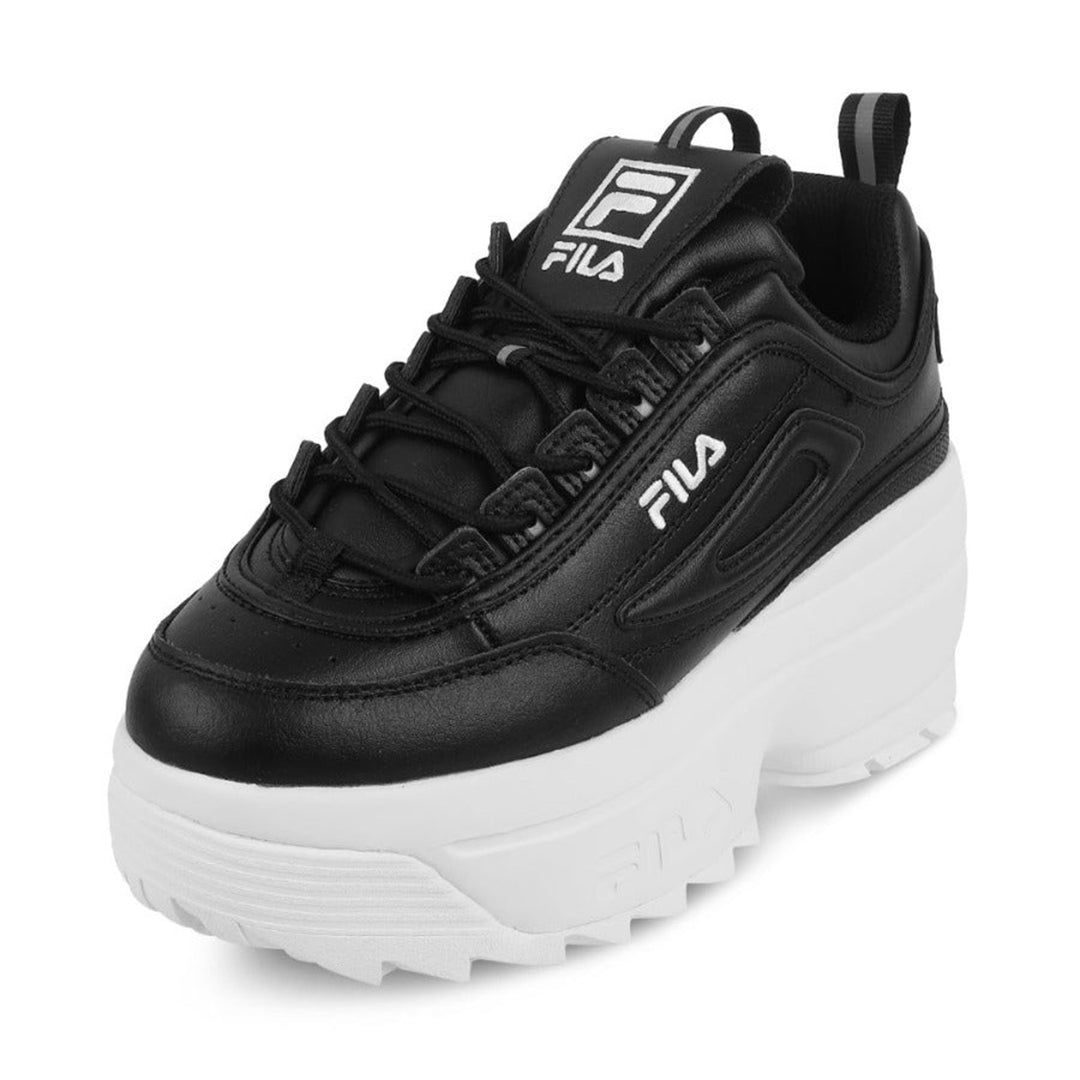 Fila Womens Disruptor II Wedge Black Sneakers