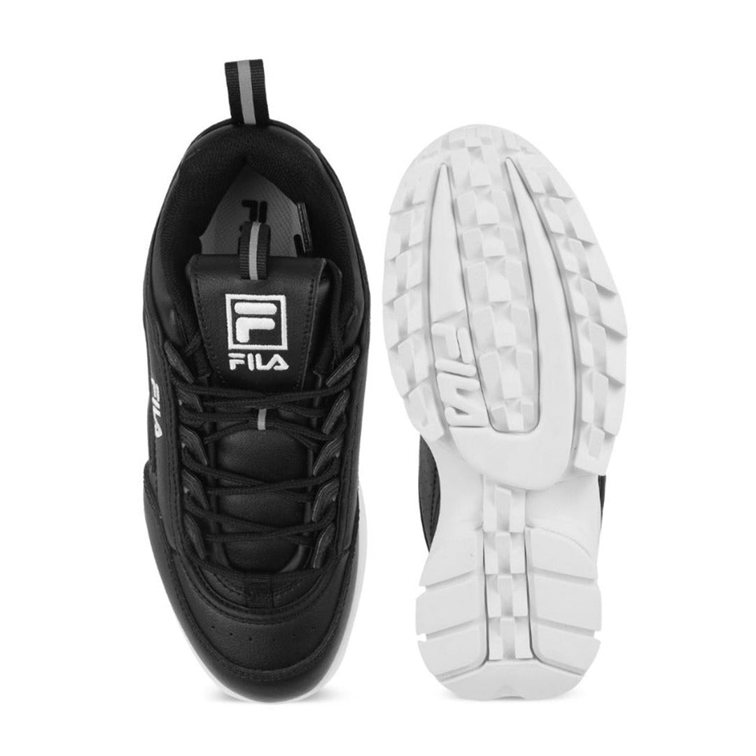 Fila Womens Disruptor II Wedge Black Sneakers