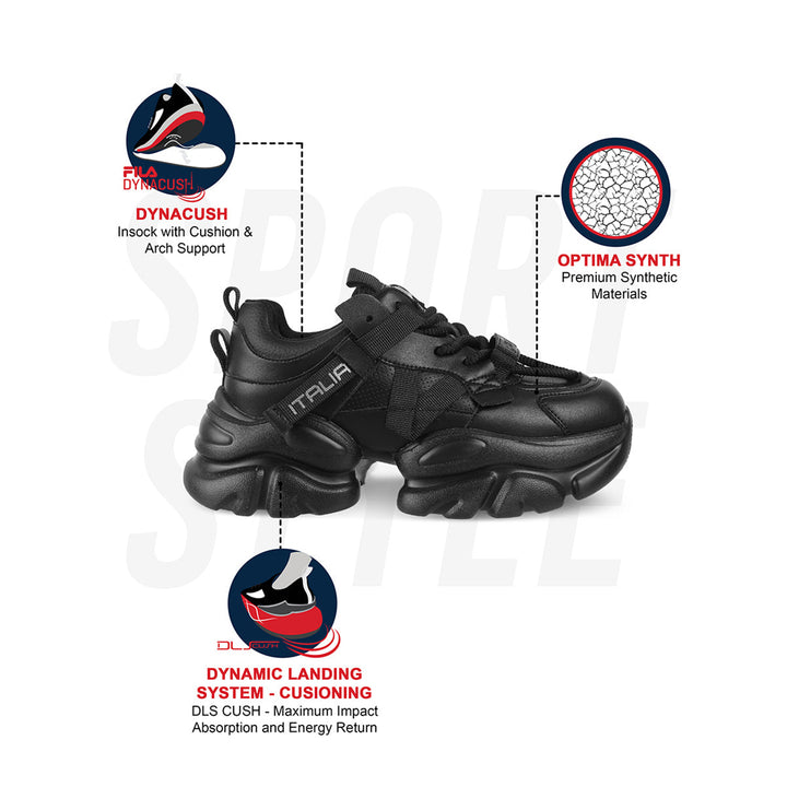 Fila Womens Envi Halli Black Sneakers