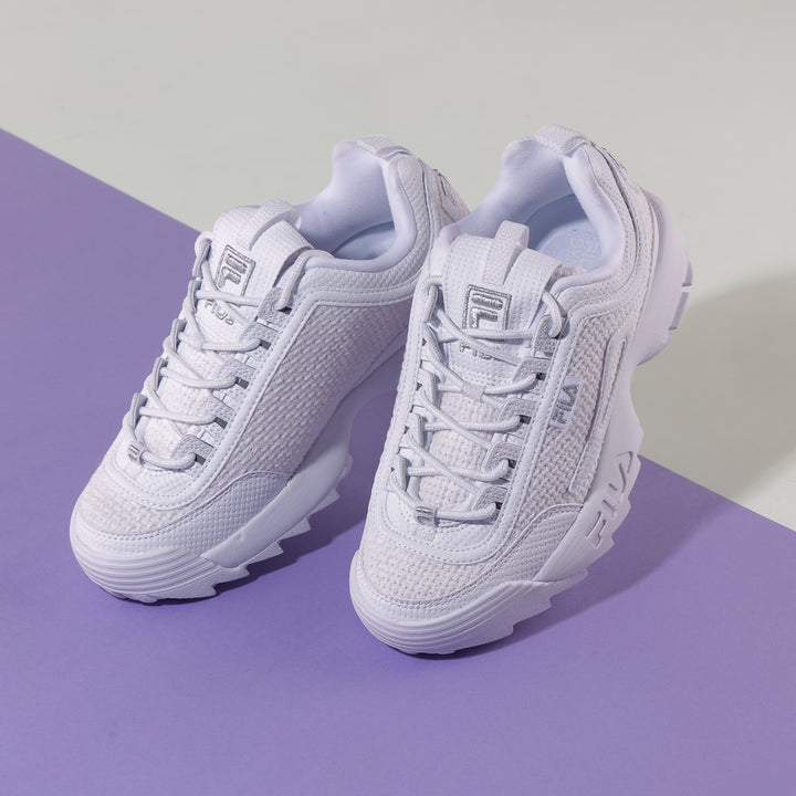 Fila Women White Disruptor 2 Woven Shoes