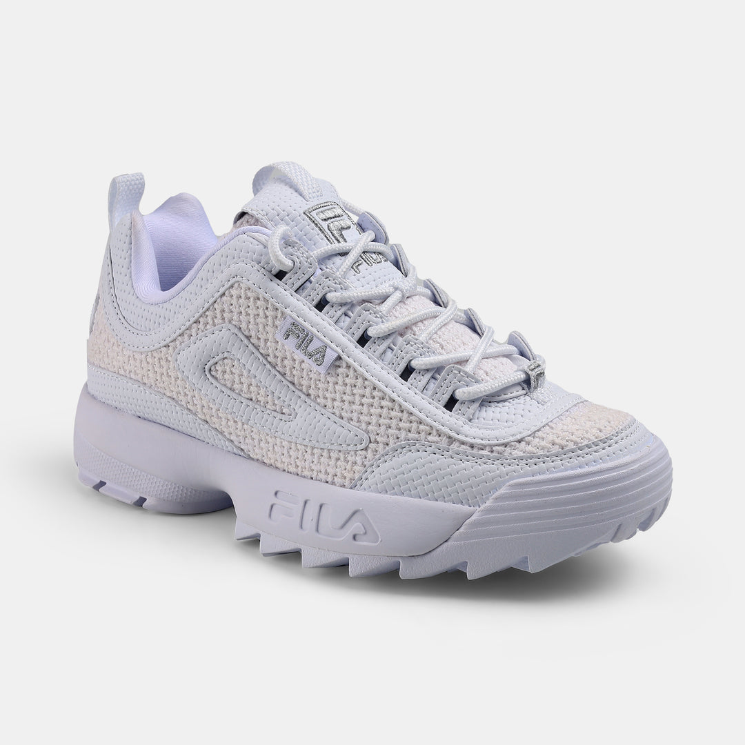 Fila Women White Disruptor 2 Woven Shoes