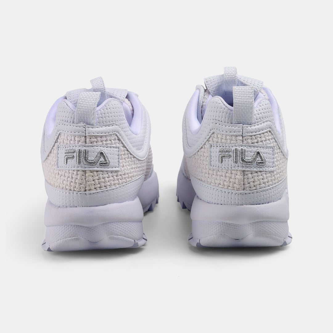 Fila Women White Disruptor 2 Woven Shoes