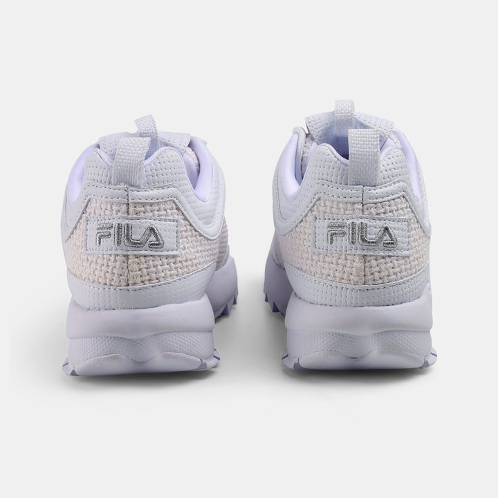 Fila Women White Disruptor 2 Woven Shoes