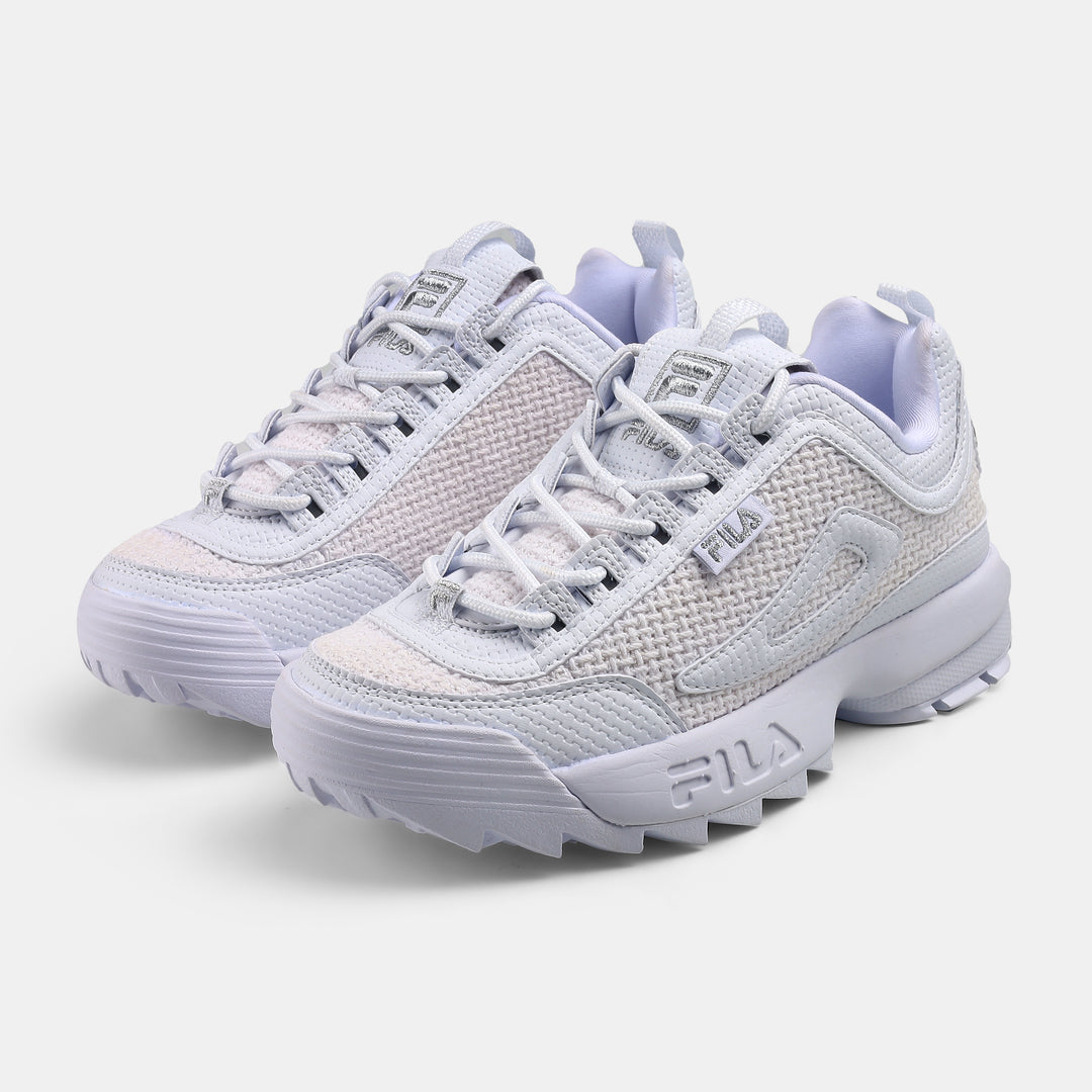 Fila Women White Disruptor 2 Woven Shoes