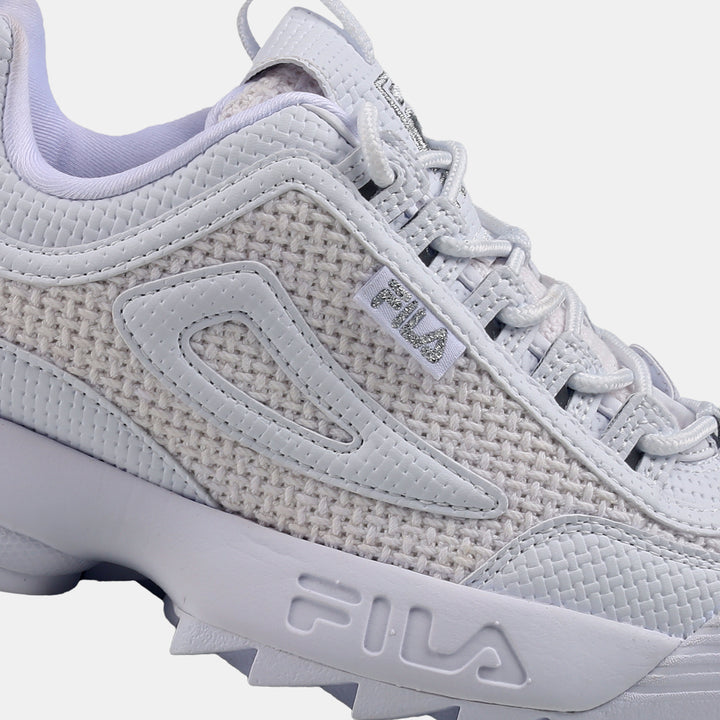 Fila Women White Disruptor 2 Woven Shoes