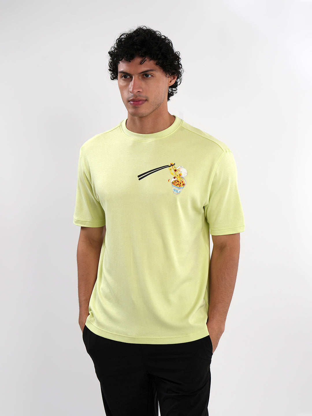 Fila Mens Shadow Lime Chops T-Shirts - Main Image