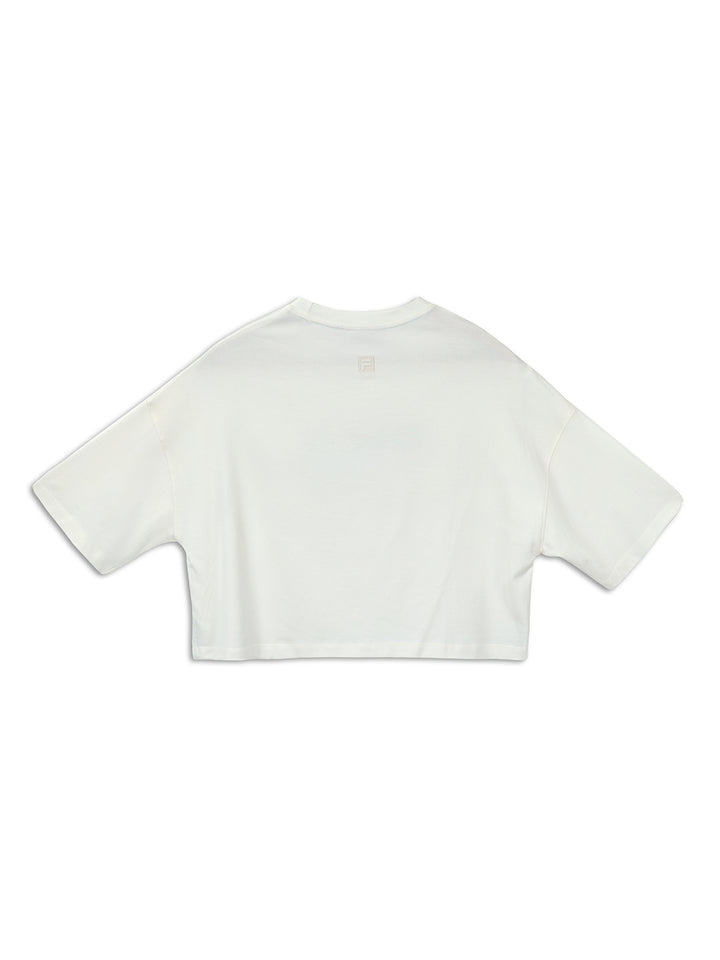 Fila Women Off White Seles Crop Top