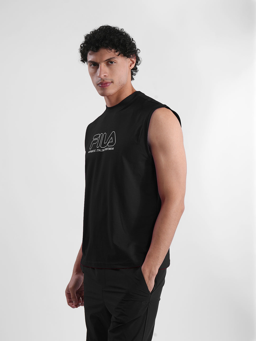 Fila Mens Black Andres Sleeve Less Tank