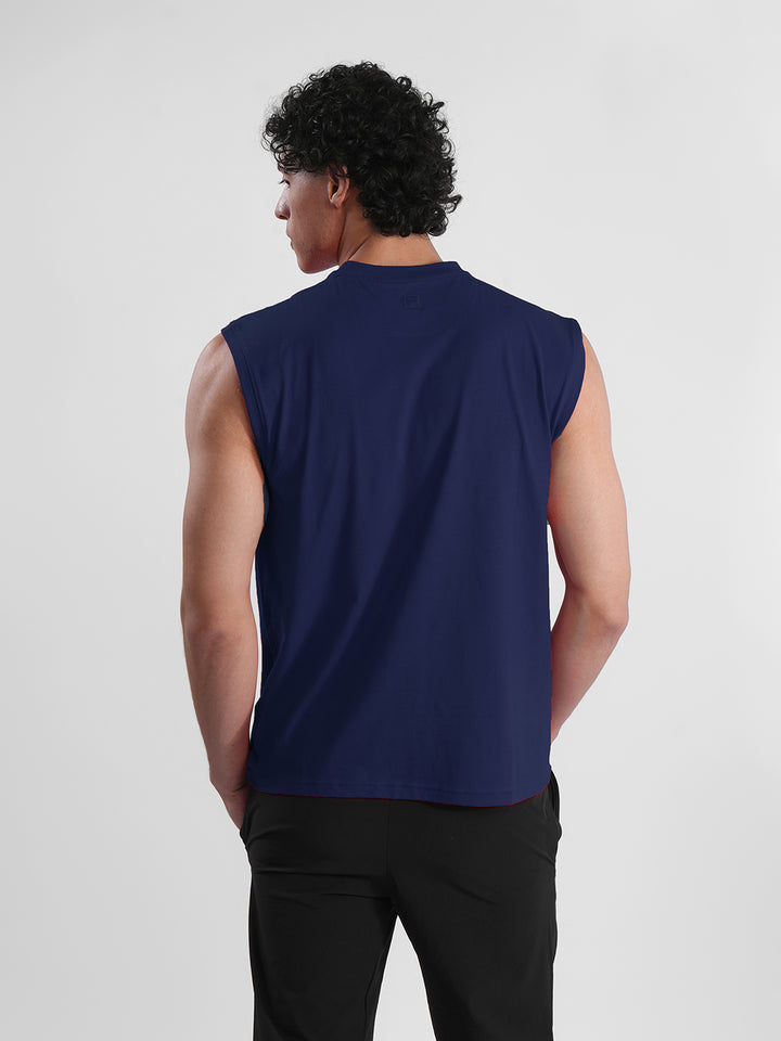 Fila Mens Navy Andres Sleeve Less Tank