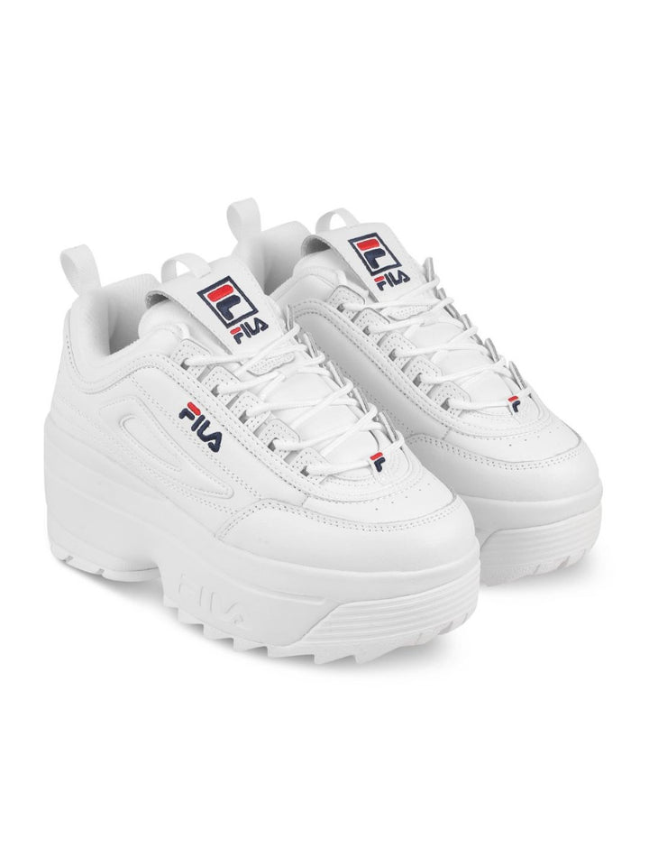 Fila Womens Disruptor II Wedge White Sneakers