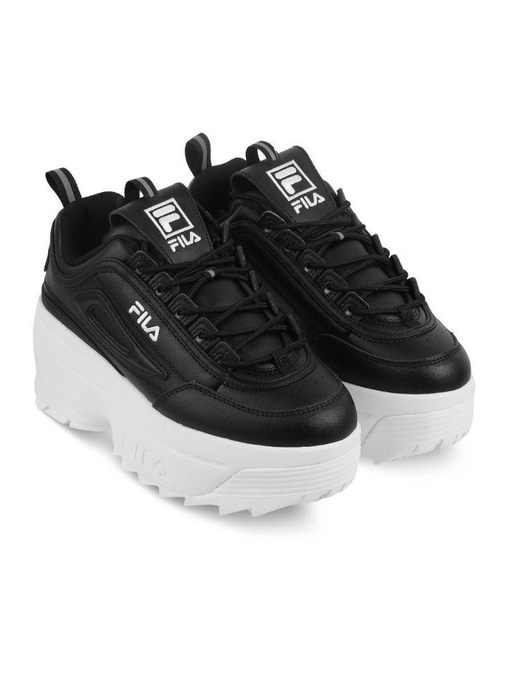 Fila Womens Disruptor II Wedge Black Sneakers