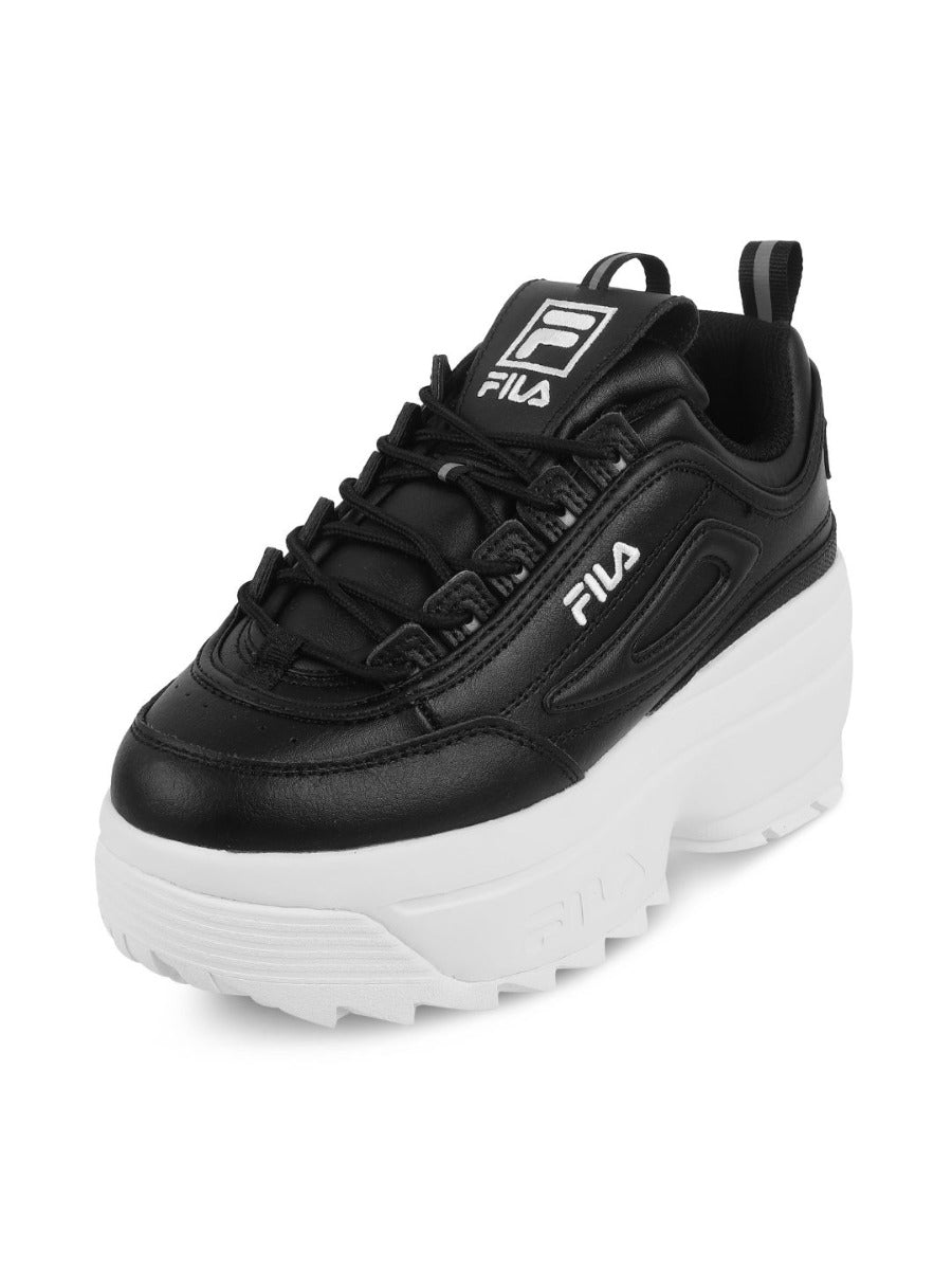 Fila Womens Disruptor II Wedge Black Sneakers