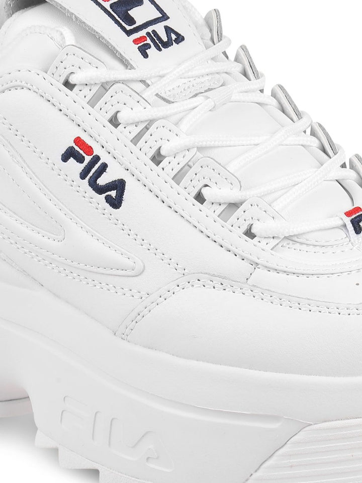 Fila Womens Disruptor II Wedge White Sneakers