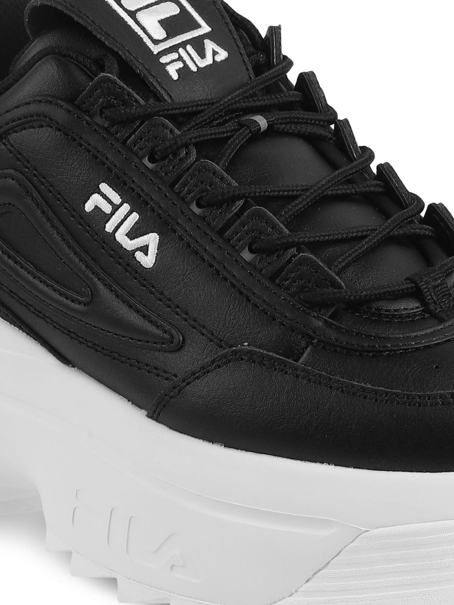 Fila Womens Disruptor II Wedge Black Sneakers