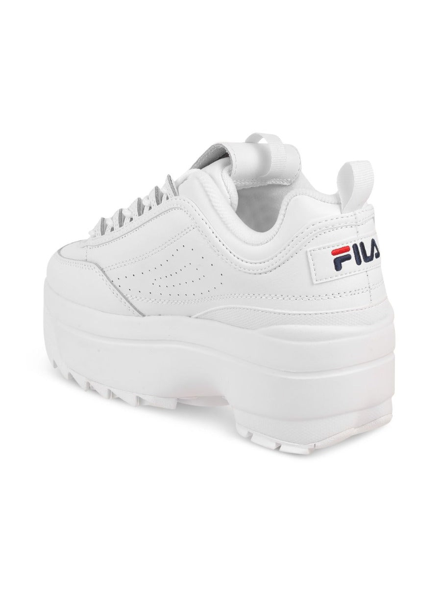 Fila Womens Disruptor II Wedge White Sneakers