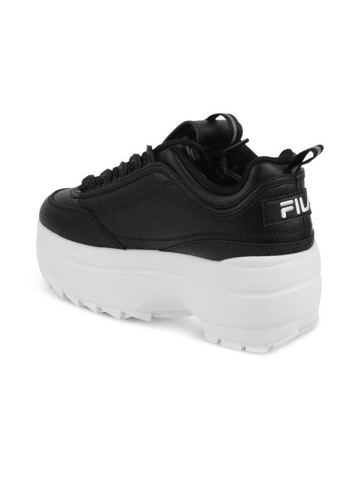 Fila Womens Disruptor II Wedge Black Sneakers
