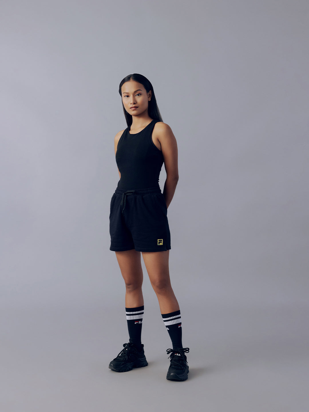 Fila Women Black Eva Body Suit