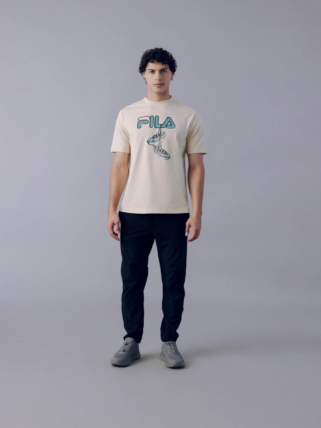 Fila Men Beige High T-Shirt