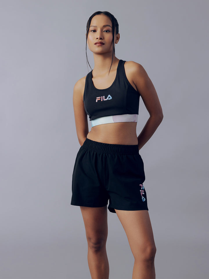 Fila Women Black Lana Solid Sports Bra