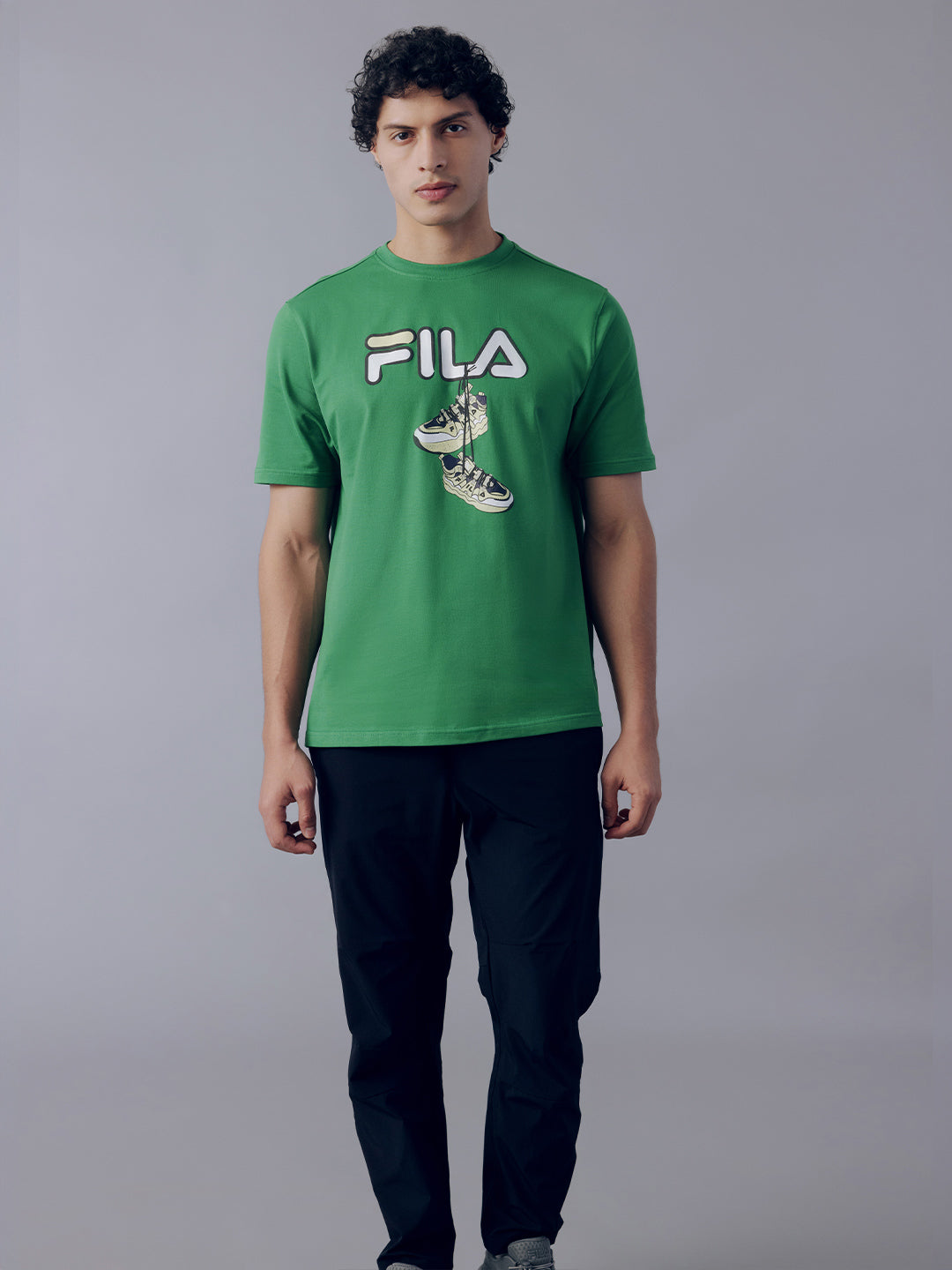 Fila  Men Green High T-Shirt