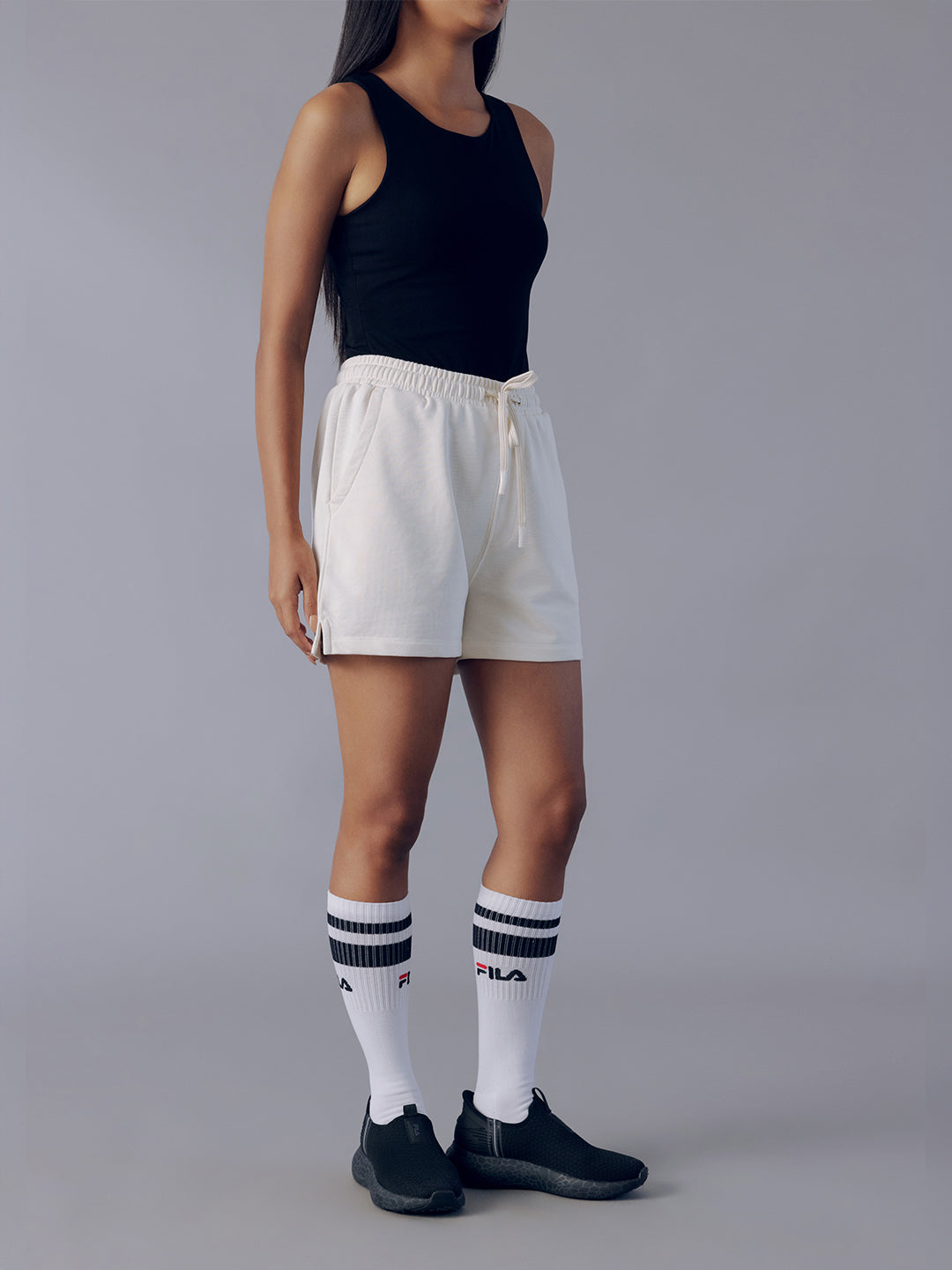 Fila  Women Off White Zuri Shorts