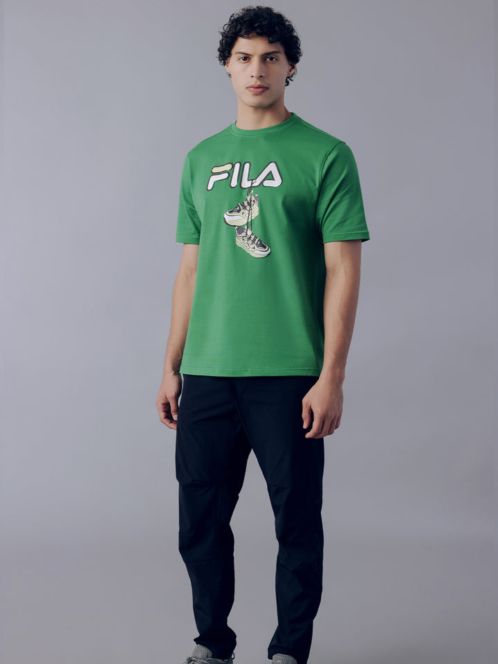 Fila  Men Green High T-Shirt