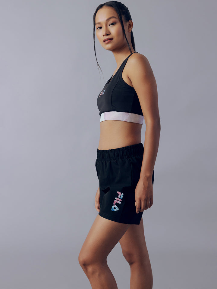 Fila Women Black Lana Solid Sports Bra