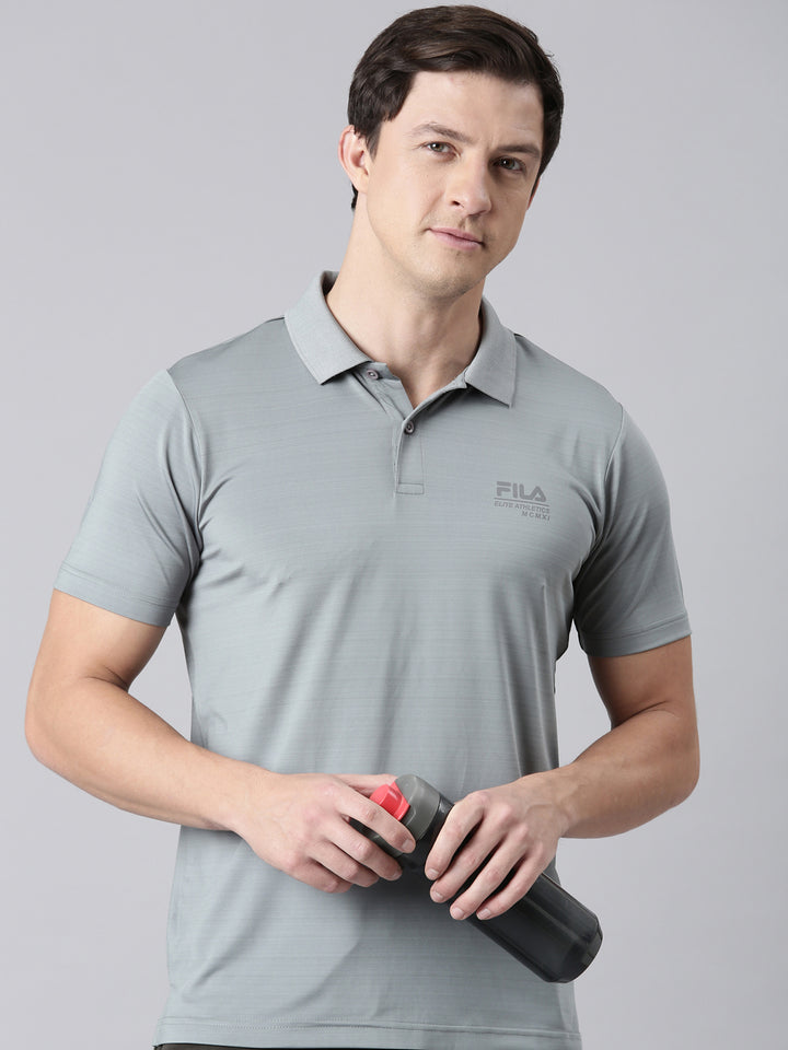 Fila Men Lime Green T-Shirts Regular Fit