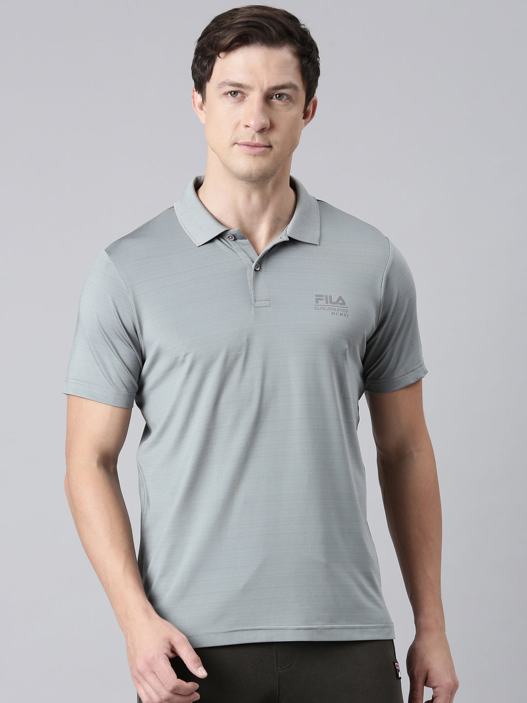 Fila Men Lime Green T-Shirts Regular Fit