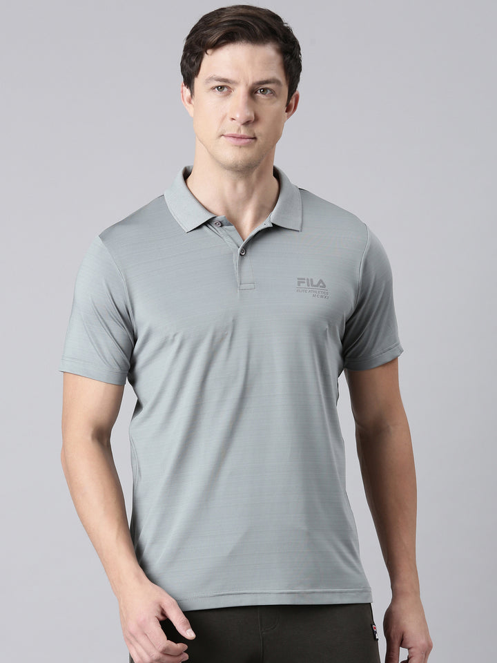 Fila Men Lime Green T-Shirts Regular Fit