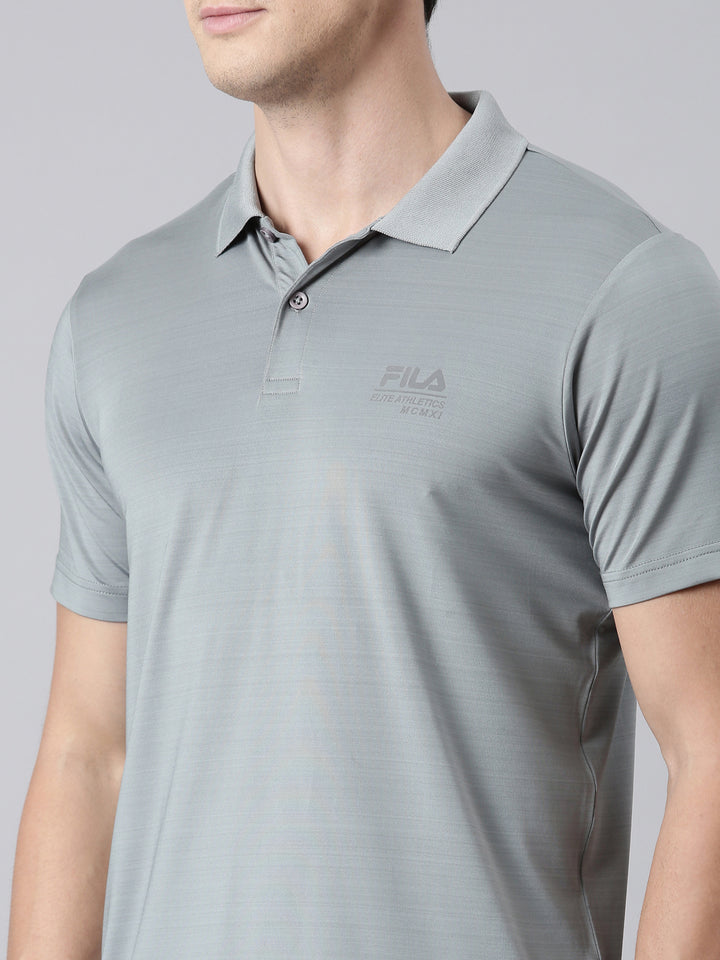 Fila Men Lime Green T-Shirts Regular Fit