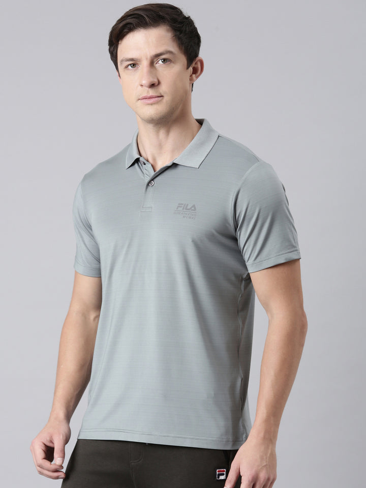 Fila Men Lime Green T-Shirts Regular Fit