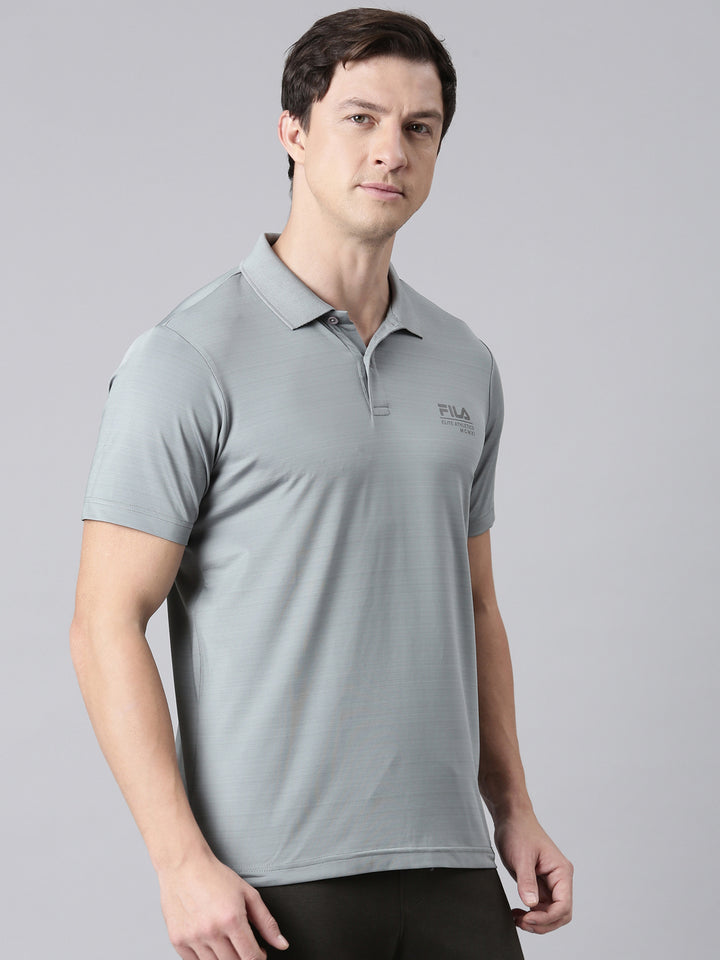 Fila Men Lime Green T-Shirts Regular Fit