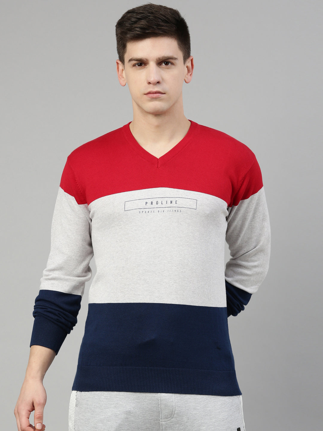 Men's Color Block Comfort Fit Jumpers